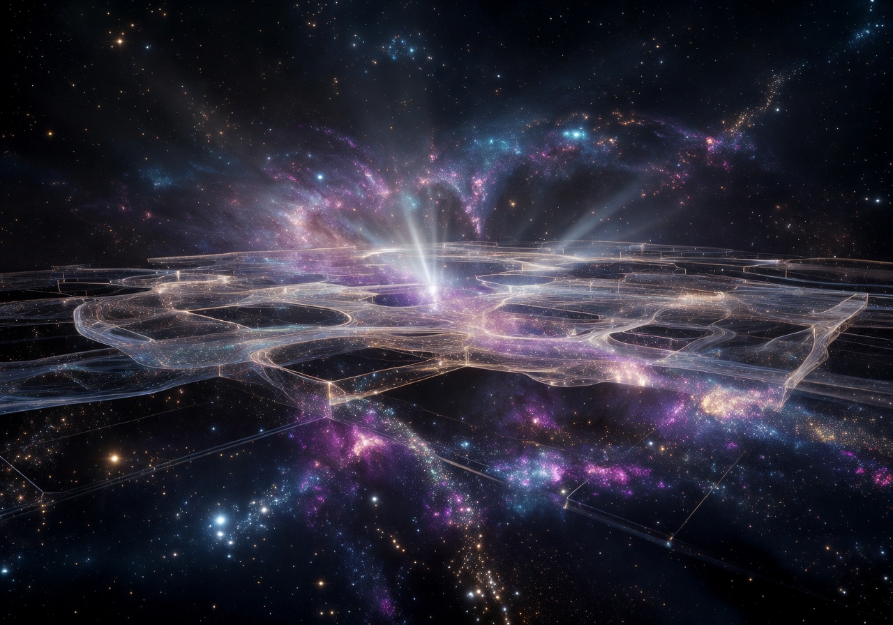 Deep space galaxy visual representing immersive platform experience